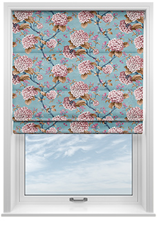 Bouquet Velvet, Cornflower - Roman Blind